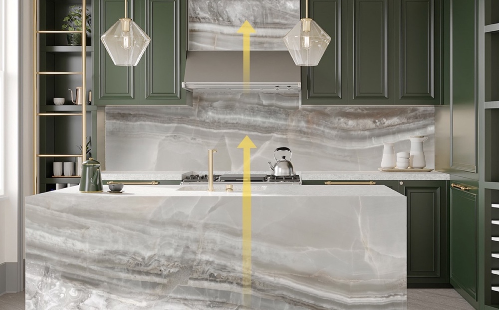 kitchen setting Odessa bioquartz